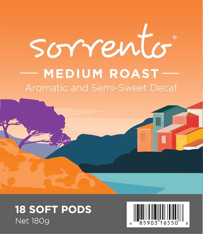 Wolfgang Puck Soft Coffee Pods, Sorrento Decaf, 9.5 Gram, 18-Count (Pack of 1)
