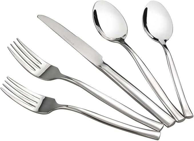 Idomy 60-Piece Stainless Steel Flatware Set, Cutlery Set Service for 12