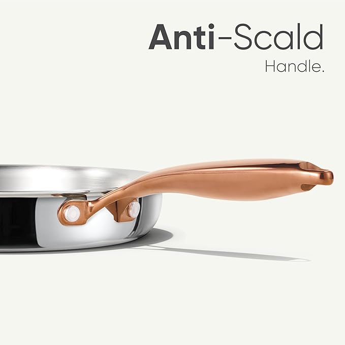 CAROTE 23pcs Tri-Ply Stainless Steel Cookware Set, Pots and Pans Set, Non Toxic Induction Kitchen Cooking Sets, Cookware Collection, Mirror Polish, Silver