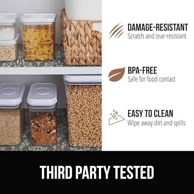 GORILLA GRIP DripGuard Shelf Liner, Non Adhesive Drawer and Kitchen Cabinet Protector, 20x240 Inch, Slip Resistant BPA Free Smooth Surface Plastic Liners for Cabinets, Bathrooms, Closets, Beige Cream