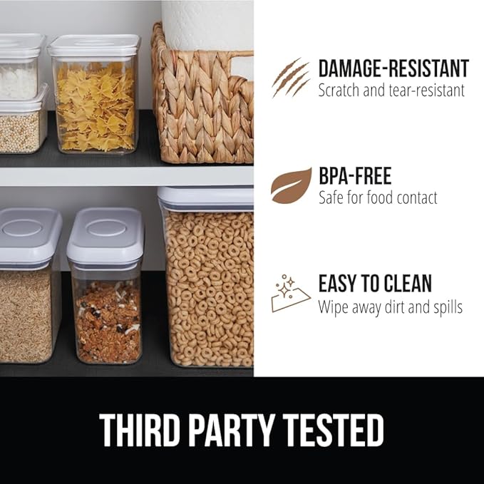 GORILLA GRIP DripGuard Shelf Liner, Non Adhesive Drawer and Kitchen Cabinet Protector, Slip Resistant BPA Free Smooth Surface Plastic Liners for Cabinets, Bathrooms, Closets, 17.5x120 Inch, Black