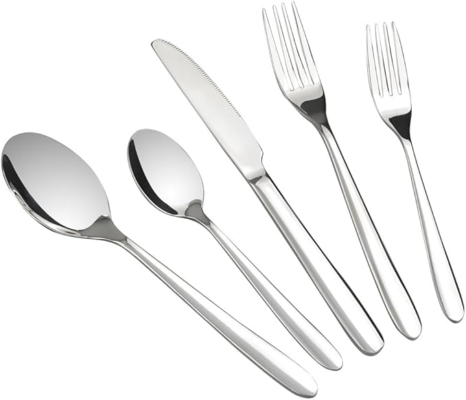 Kekow 60-Piece Stainless Steel Flatware, Cutlery Set, Service for 12