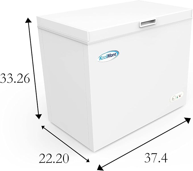 KoolMore SCF-7C Deep Chest Freezer with Two Wire Basket, 7 cu. ft. Food and Meat Storage, for Commercial and Home Use ETL Certification, White