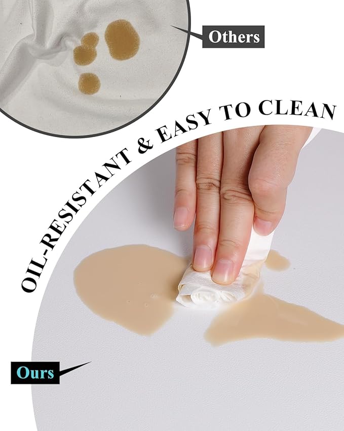 Pure White Plastic Table Cover Protector, 36" x 72" Waterproof Easy Flat PVC Desk Pad Mat, 1.5mm Thick Rectangle Vinyl Table Top Protector for Dining Room Table, Office, Dresser