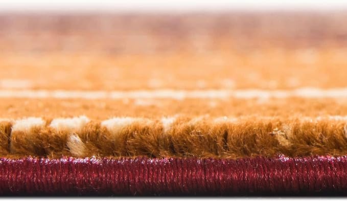 Unique Loom Barista Collection Area Rug - Mundo Nova (5' 4" Square, Beige/Blue)