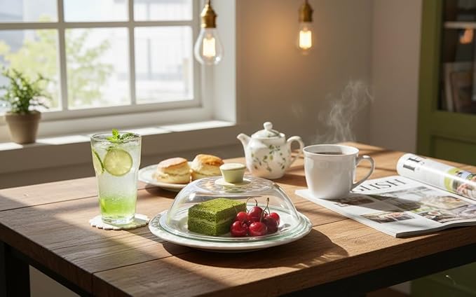 OEC Lighter Weight Tempered Glass Microwave Splatter Cover - 10 inch - Heat-Resistant & Impact-Resistant, Reinforced Glass Lid with Vent, Silicone Knob, Dishwasher Safe, 100% Food Grade - BPA Free