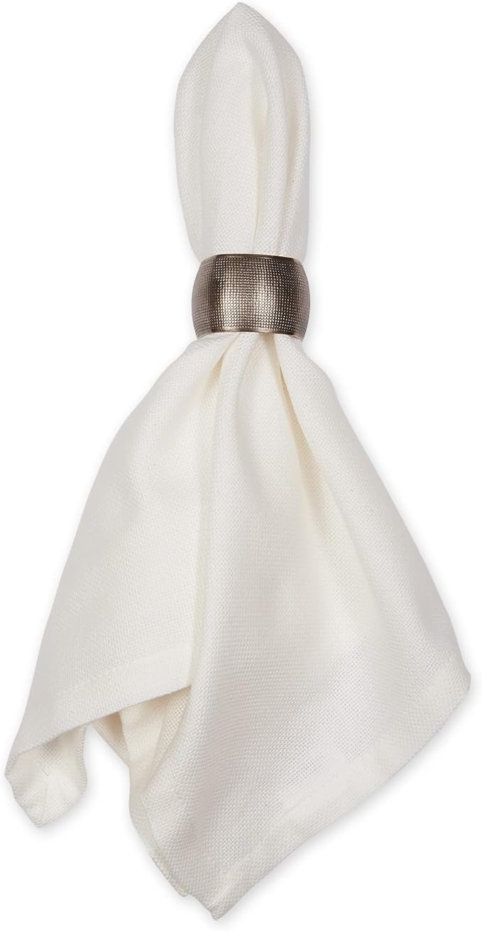 DII Variegated Tabletop Collection, Napkin Set, 20x20, Off-White, 6 Piece