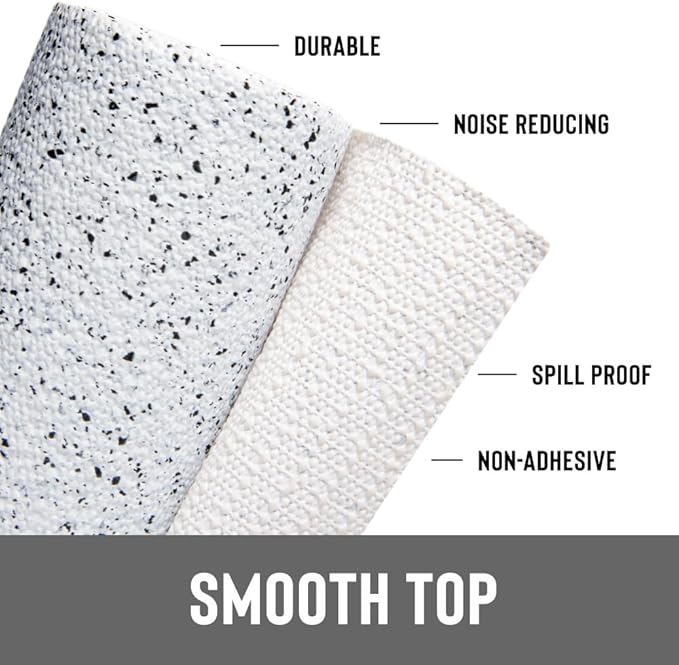 Con-Tact Brand Grip Prints Non-Adhesive Non-Slip Counter Top, Drawer/Shelf Liner, 12" x 20', Granite Black and White