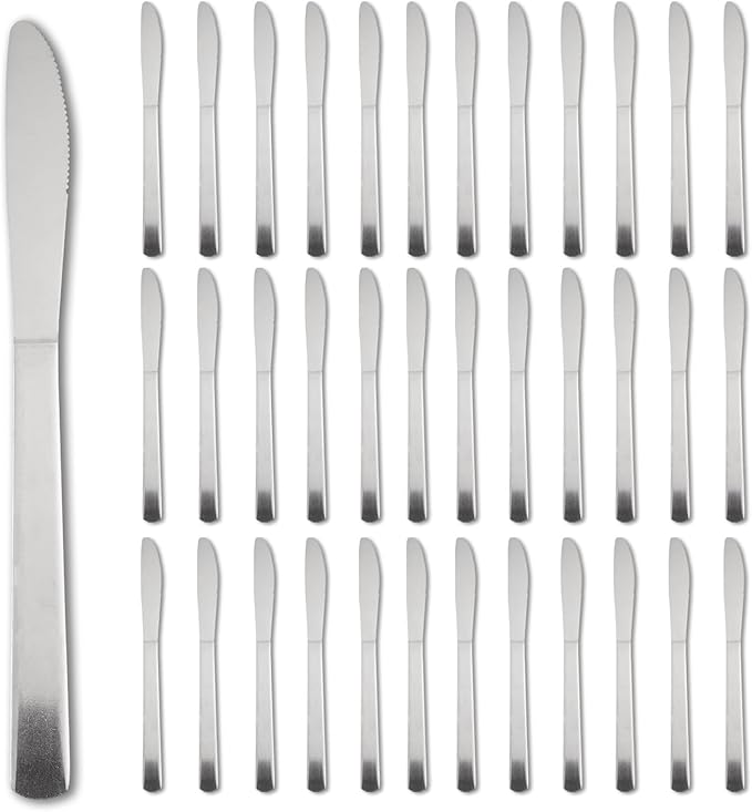 72 PCS Dinner Knifes Set - Windsor Stainless Steel Table Knives 8.7 Inch with Dishwasher Safe Butter Knives,Metal Butter Knofe,Dinner Knife Silverware for Home,Kitchen or Restaurant