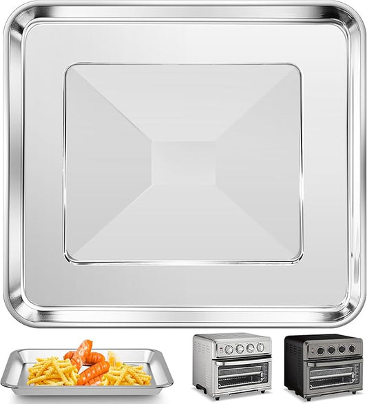 Air Fryer Tray Replacement for Cuisinart TOA-60 TOA-65 TOA-70 Toaster Air Fryer Convection Oven, 12.4 * 11'' Non-stick Mesh Air Fryer Steel Basket Wire Rack Accessories Parts, Dishwasher Safe