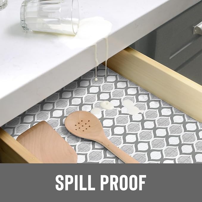 Con-Tact Brand Grip Prints Non-Adhesive Non-Slip Counter Top, Drawer/Shelf Liner, 12" x 20' (Savoy Stone)