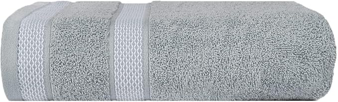 CASA COPENHAGEN Solitaire Mix 6 Pieces Towel Set- Grey Violet + Black, 600 GSM 2Bath Towel 2Hand Towel 2Washcloth, Designed in Denmark Made of Soft Egyptian Cotton for Bathroom, Kitchen & Shower