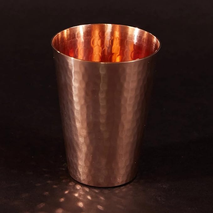Sertodo 25oz Pure Copper Cup | Hand-Hammered, Heavy-Gauge Copper Cups for Water, Cocktails & Moscow Mules | 100% Solid Drinking Tumbler