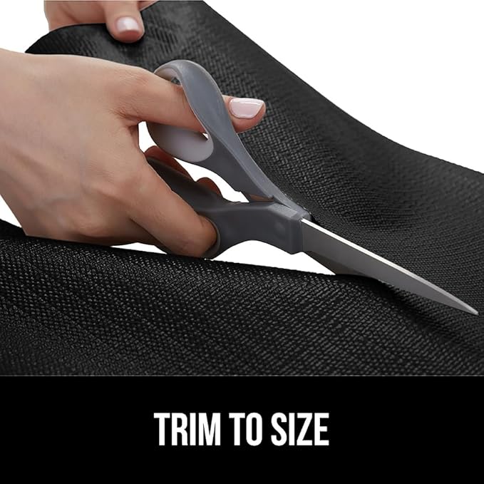 GORILLA GRIP DripGuard Shelf Liner, Non Adhesive Drawer and Kitchen Cabinet Protector, Slip Resistant BPA Free Smooth Surface Plastic Liners for Cabinets, Bathrooms, Closets, 17.5x240 Inch, Black