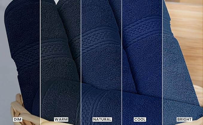 Utopia Towels 8 Piece Luxury Towel Set – Majestic Plush, Super Absorbent & Quicker-to-Dry, Thick 100% Ring Spun Cotton Towels for Bathroom, Spa & Hotel – 2 Bath, 2 Hand, 4 Washcloths, Navy Blue
