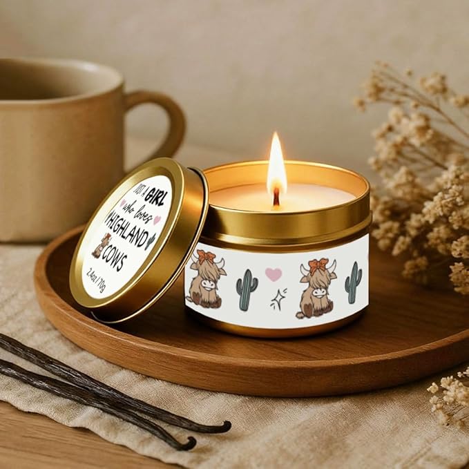 5PCS Highland Cow Cup Gifts for Women, Cute Cows Themed Stuff 16 oz Glass Cups with Lids and Straws, Highland Cow Christmas Birthday Gifts for Coffee Lovers, Women, Cowgirls, Girls, Mom-3