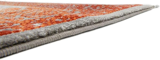 Unique Loom Traditional Classic Intricate Design Distressed Vintage Detail, Area Rug, 4' 0" x 4' 0", Terracotta/Gray