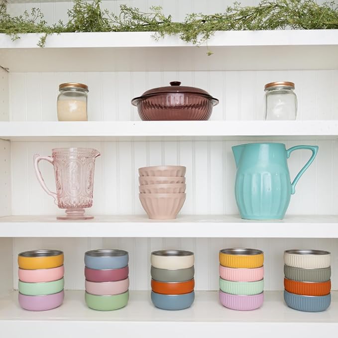 Monkey Proof™ Non-Toxic Stainless Steel Child Bowl 5” with Non-Slip Silicone Shell, Multi-color, (Set of 4 bowls) Unbreakable, Mess Free Feeding for Babies, Toddlers, Kids, BPA free