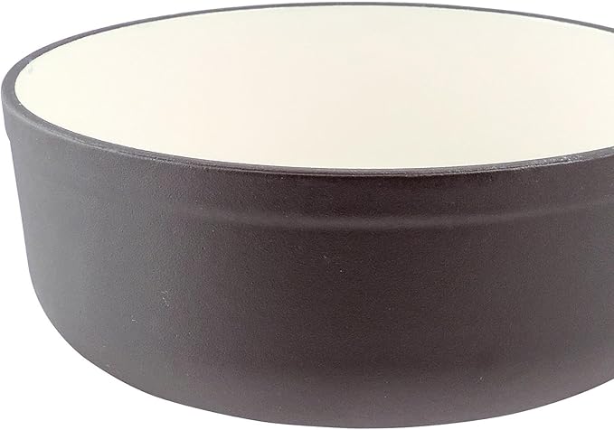 Swissmar Lugano Cast Iron Cheese Fondue Pot Replacement, 2 QT / 2 L – Compatible with Swissmar Lugano Fondue Sets – Ideal for Melting Cheese, Chocolate, & Caramel – Matte Black