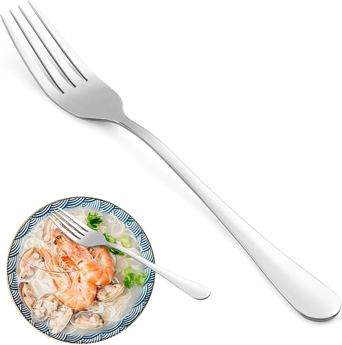 36 Piece Dinner Forks Set, Food-Grade Stainless Steel Forks Silverware, Cutlery Forks, Dessert Forks, Metal Forks for Home, Kitchen or Restaurant, Mirror Polished, Dishwasher Safe - 8 Inch