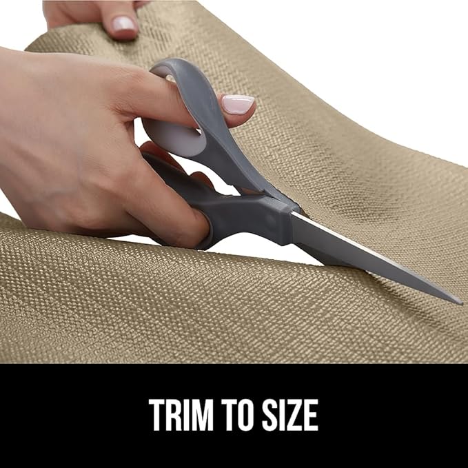 GORILLA GRIP DripGuard Shelf Liner, Non Adhesive Drawer and Kitchen Cabinet Protector, Slip Resistant BPA Free Smooth Surface Plastic Liners for Cabinets, Bathrooms, Closets, 12x240 Inch, Beige