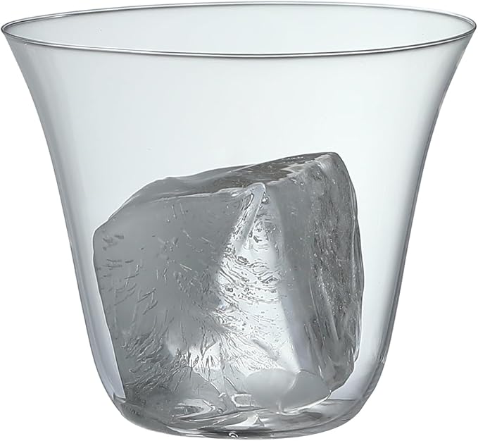 Set of 4 Drinking Glasses - 9oz Clear Cups for Cocktails, Iced Coffee, Tea, Soda, Whiskey and Beer