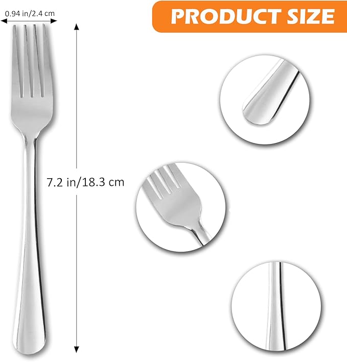 120 PCS Dinner Fork Set - Windsor Stainless Steel Silverware Fork 7.1 Inch with Dishwasher Safe Flatware Forks for 120, Table Forks for Home, Kitchen or Restaurant