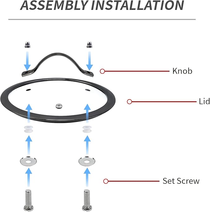 6" Tempered Glass Pan Lid with Steam Vent, Thickened to 4mm and Dishwasher Safe and Oven up to 480℉, Universal Lid Fit for Cast Iron Skillets, Frying Saute Pan, Cooking Pot