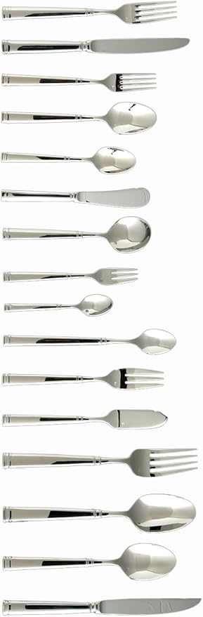 Fortessa Bistro 18/10 Stainless Steel Flatware Salad/Dessert Fork, Set of 12