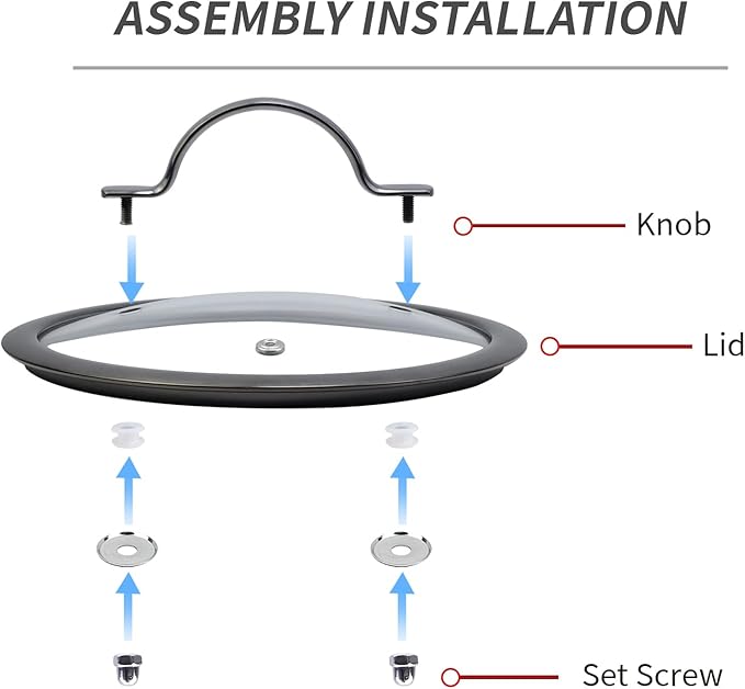 11.5" Tempered Glass Pan Lid with Steam Vent, Thickened to 4mm and Dishwasher Safe and Oven up to 480℉, Universal Lid Fit for Cast Iron Skillets, Frying Saute Pan, Cooking Pot