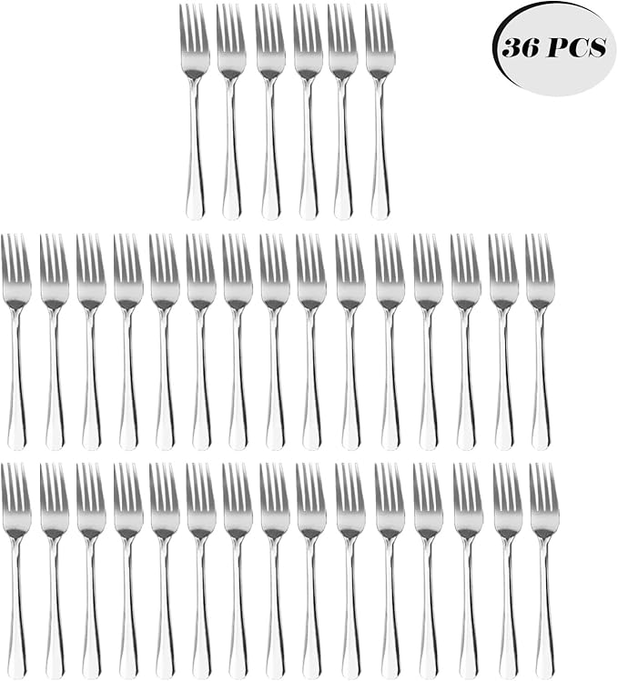 36 PCS Dinner Fork Set - Windsor Stainless Steel Silverware Fork 7.1 Inch with Dishwasher Safe Flatware Forks for 36,Table Forks for Home,Kitchen or Restaurant