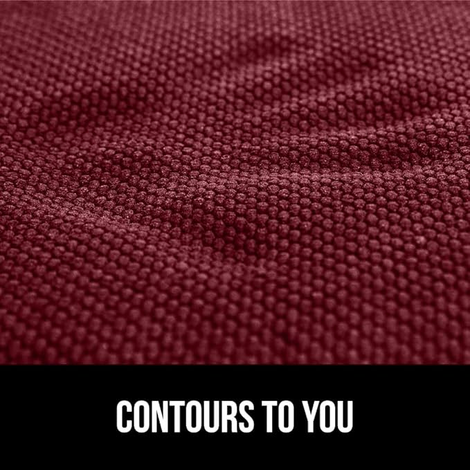 GORILLA GRIP Slip Resistant Chair Cushions, No Ties Required, Set of 6 Memory Foam Pads for Dining Room, Kitchen Table, Office, Rocking Chairs, Plush Seat Cover Cushion Pad, Home Decor, 16x16, Wine