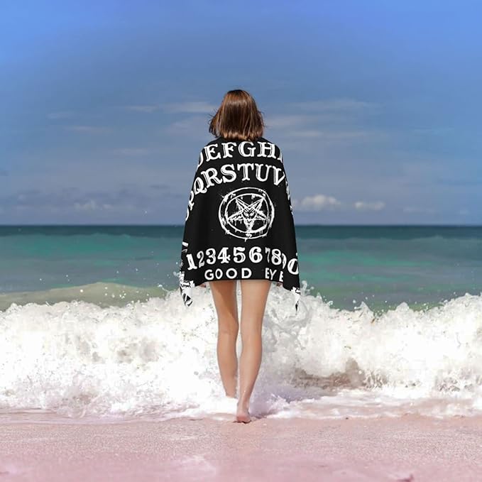 Ouija Board Tagesdecke Beach Towel Quick Dry Shower Swim Adults Bath Towels Hotel, Gym and Spa Multipurpose Towels 32x52 Inch