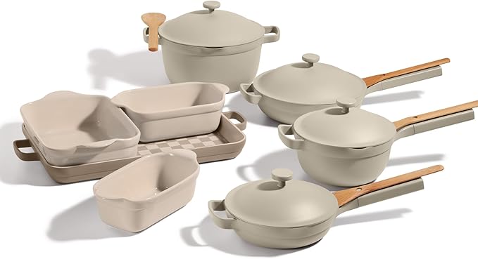 Our Place Ultimate Cookware Set - Complete 18-Piece Set Including the Always Pan, Perfect Pot, and Bakeware Set | Multifunctional, Toxin-Free Nonstick | Replaces 44 Pieces | Steam