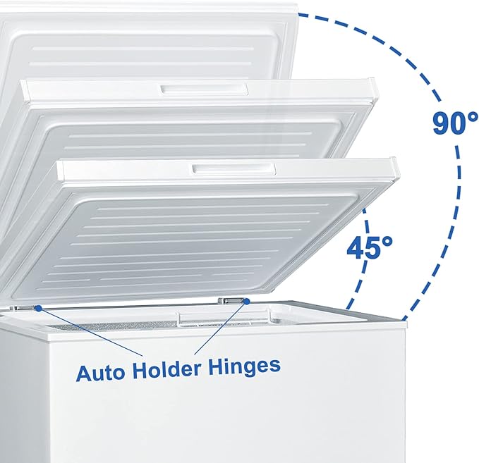 Deep Freezer 7 Cubic Feet, Chest Freezer 7.0 cu. ft, SMETA Freezer Chest Garage Ready, Freezing Machine for Home and Kitchen with Removable Basket Thermostat Control for Apartment, White