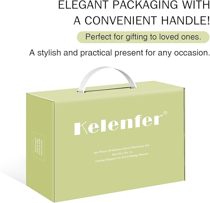 Stainless Steel Flatware Set Hand Forged 18/10 Silverware Set Matte Black Cutlery Set with Cuboid Handle Matte Finished 60 Pieces Home Event Use Wedding Housewarming Gift Service for 12