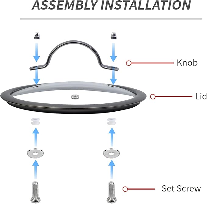 10" Tempered Glass Pan Lid with Steam Vent, Thickened to 4mm and Dishwasher Safe and Oven up to 480℉, Universal Lid Fit for Cast Iron Skillets, Frying Saute Pan, Cooking Pot