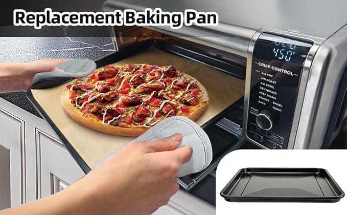 Replacement Baking Pan Air Fryer Basket only for Ninja Foodi SP101 Air Fryer Oven, Stainless Steel Mesh Basket and Non-stick Baking Tray for Ninja Digital Air Fry Countertop Oven