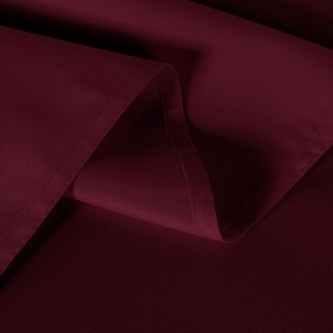sancua 2 Pack Burgundy Tablecloth 60 x 120 Inch, Rectangle 8 Feet Table Cloth - Stain and Wrinkle Resistant Washable Polyester Table Cover for Dining Tables, Buffet Parties and Camping