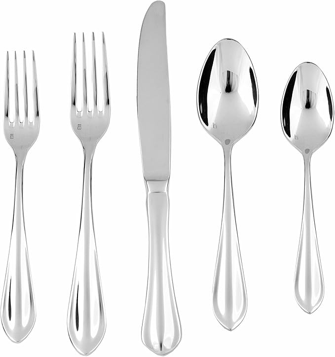 Fortessa Forge 18/10 Stainless Steel Flatware Salad/Dessert Fork, Set of 12