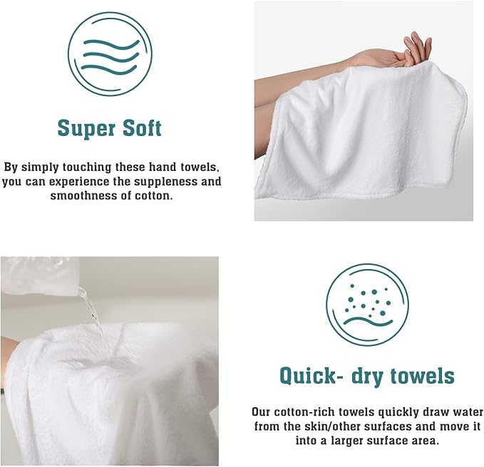 Giwawa Home Sweet Home Hanging Kitchen Towels Green Leaves Hand Tie Towel Set of 2 Fast Drying Dish Tea Towels for Bathroom Toilet Gym Decor