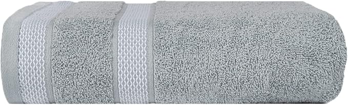 CASA COPENHAGEN Solitaire Mix 6 Pieces Towel Set- Grey Violet + Pink, 600 GSM 2Bath Towel 2Hand Towel 2Washcloth, Designed in Denmark Made of Soft Egyptian Cotton for Bathroom, Kitchen & Shower