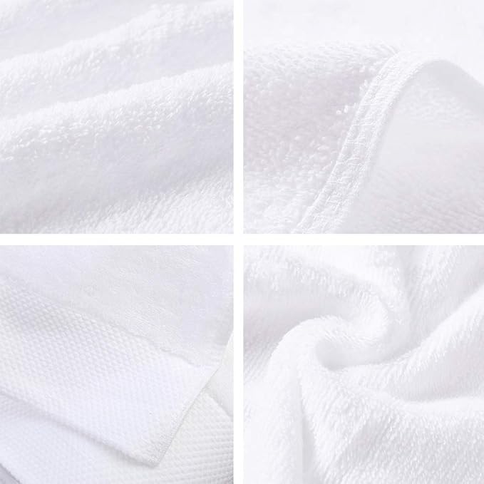 Lin Cotton Hand Towels, Soft & Highly Absorbent Hand Towel for Bathroom,White 2 Pack,14 x 30 Inch