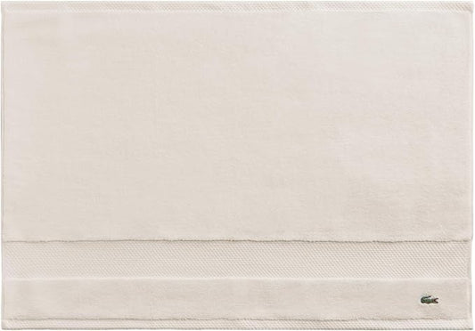 Lacoste Heritage 100% Supima Cotton Tub Mat, Chalk, 21" x 31" – Highly Absorbent & Quick Drying, Premium Super Soft Bath Towel, Bathroom Essential, Gift for All Occasions, Machine Washable