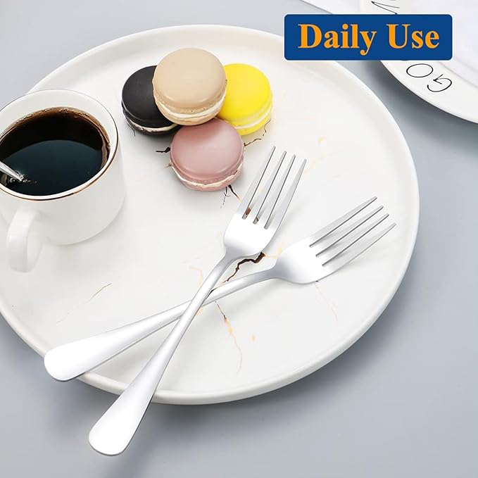 Dinner Forks Set 36 Pcs Top Food Grade Stainless Steel Silverware Table Forks Flatware Forks, 8 Inches,Mirror Finish & Dishwasher Safe,Use for Home,Kitchen or Restaurant