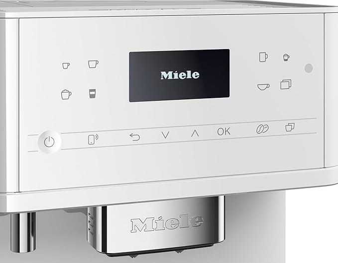 Miele CM 6160 MilkPerfection Automatic Coffee Machine - OneTouch for Two, AromaticSystem, 4 individual profiles, DoubleShot, WiFi-compatible, LED lighting, easy cleaning, in Lotus White