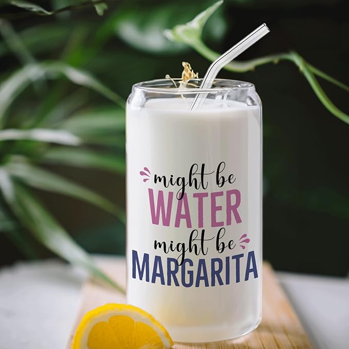 margarita glasses cup Gifts for Cocktail Lovers, Funny Might Be Margarita Tumbler Gifts For Women 14oz,Tequila Lime drinking jar for Cocktail Lovers
