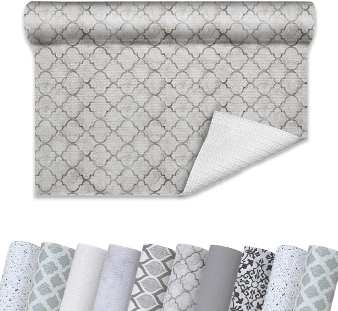 Con-Tact Brand Grip Prints Non-Adhesive Non-Slip Counter Top, Drawer/Shelf Liner, 12" x 20' (Moroccan Marble)