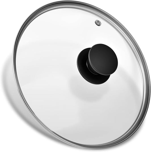 Tempered Glass Lid for Instant Pot 8 Quart - 10.2-Inch Pressure Cooker Accessories,Replacement Parts with Silicone Top Knob & Steam Vent - Heat-Resistant, Dishwasher Safe