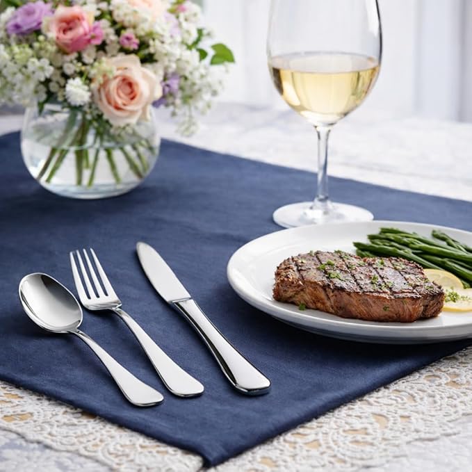 Silverware Set 30-Piece, Stainless Steel Flatware Cutlery Set for 6, Mirror Polished, Dishwasher Safe, Tableware Set for Home, Kitchen, Wedding, Party